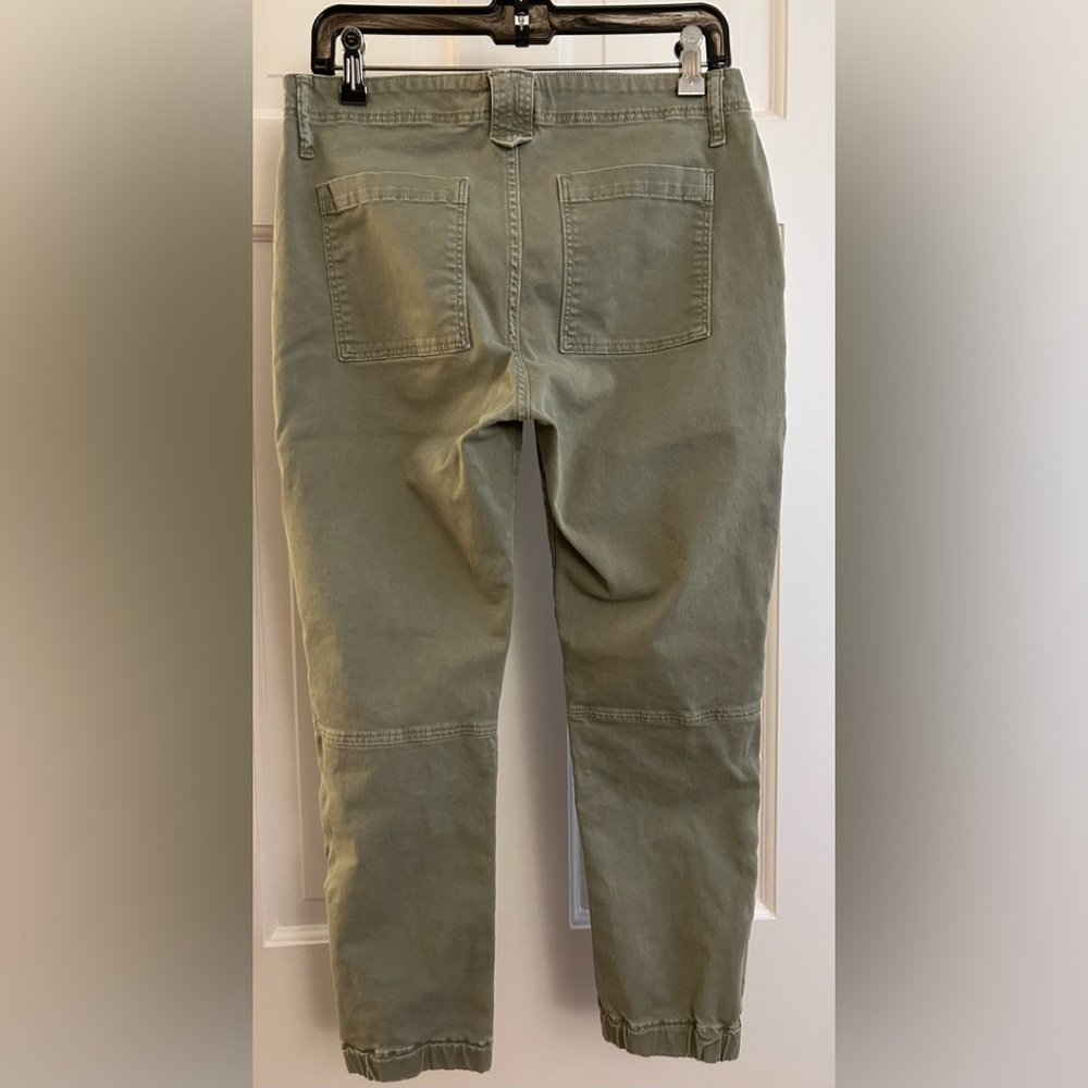 FRAME Trapunto Moto Cropped Cuffed Pants in Washed Aloe Green - Women’s Size 29 - Picture 6 of 12